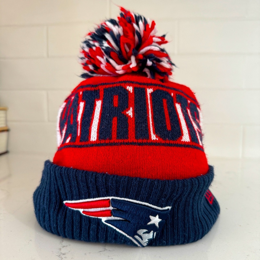 New England Patriots New Era Knit Hat with Pom